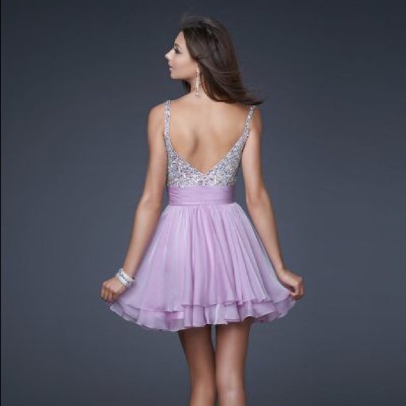 La Femme 16813 in Coral Prom/Homecoming Dress - Picture 3 of 5